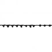 Cordon perlé avec des rocailles 2.4 mm pour créations DIY - Noir x 3m