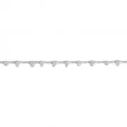 Cordon perlé avec des rocailles 2.4 mm pour créations DIY - Gris x 3m