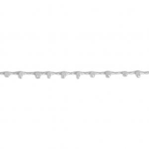 Cordon perlé avec des rocailles 2.4 mm pour créations DIY - Gris x 3m