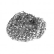 Cordon perlé avec des rocailles 2.4 mm pour créations DIY - Gris x 3m