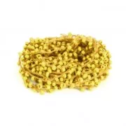 Cordon perlé avec des rocailles 2.4 mm pour créations DIY - Jaune x 3m
