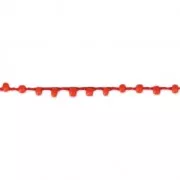 Cordon perlé avec des rocailles 2.4 mm pour créations DIY - Rouge x3m