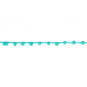 Cordon perlé avec des rocailles 2.4 mm pour créations DIY - Turquoise x3m