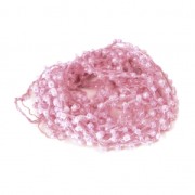 Cordon perlé avec des rocailles 2.4 mm pour créations DIY - Hot Pink x3m