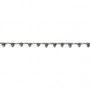 Cordon perlé avec des rocailles 2.4 mm pour créations DIY - Argenté x3m