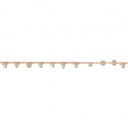 Cordon perlé avec des rocailles 2.4 mm pour créations DIY - Sandy Brown x3m