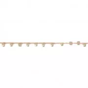 Cordon perlé avec des rocailles 2.4 mm pour créations DIY - Sandy Brown x3m