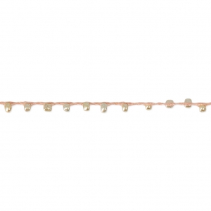 Cordon perlé avec des rocailles 2.4 mm pour créations DIY - Sandy Brown x3m