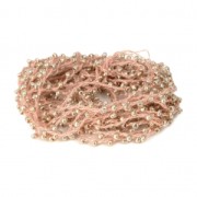 Cordon perlé avec des rocailles 2.4 mm pour créations DIY - Sandy Brown x3m