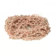 Cordon perlé avec des rocailles 2.4 mm pour créations DIY - Sandy Brown x3m