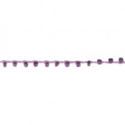 Cordon perlé avec des rocailles 2.4 mm pour créations DIY - Mauve x3m