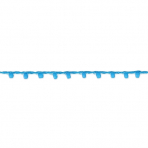 Cordon perlé avec des rocailles 2.4 mm pour créations DIY - Bleu Clair x3m