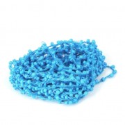 Cordon perlé avec des rocailles 2.4 mm pour créations DIY - Bleu Clair x3m