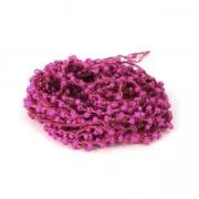 Cordon perlé avec des rocailles 2.4 mm pour créations DIY - Fuchsia x3m