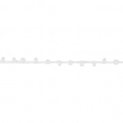 Cordon perlé avec des rocailles 2.4 mm pour créations DIY - Blanc x3m