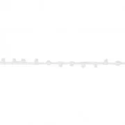 Cordon perlé avec des rocailles 2.4 mm pour créations DIY - Blanc x3m