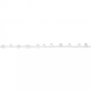 Cordon perlé avec des rocailles 2.4 mm pour créations DIY - Rose/Blanc x3m