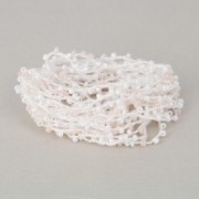 Cordon perlé avec des rocailles 2.4 mm pour créations DIY - Rose/Blanc x3m