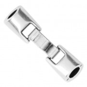 Fermoir crochet en métal pour cordon 5 mm Placage Argent fin vieilli x1