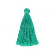 Pompon en fil imitation soie 40 mm Emerald|raw }}