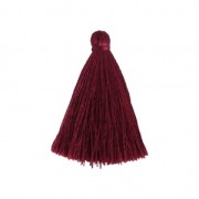 Pompon en fil imitation soie 40 mm Framboise|raw }}