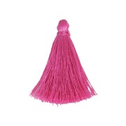 Pompon en fil imitation soie 40 mm Fuchsia|raw }}
