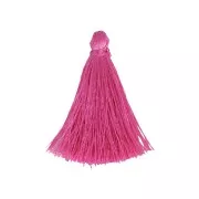 Pompon en fil imitation soie 40 mm Fuchsia