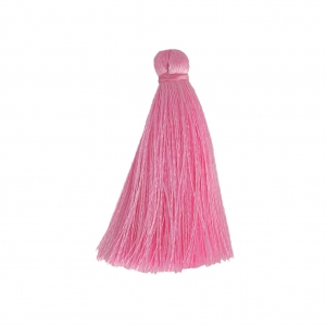 Pompon en fil imitation soie 40 mm Rose