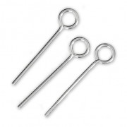 Clous tête ronde - Fabrication européenne - 18x0.8 mm en Argent 925 x10|raw }}