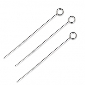 Clous tête ronde - Fabrication européenne - 40x0.8 mm en Argent 925 x5