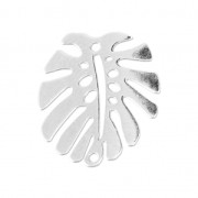 Intercalaire 2 trous Feuille de Philodendron 18x16 mm en Argent 925 x1|raw }}
