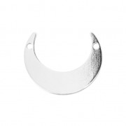 Intercalaire 2 trous Demi-lune 16x13 mm en Argent 925 x1|raw }}