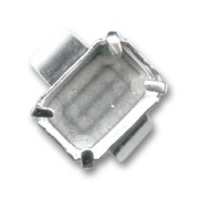 Bague serti 18x13 mm argenté x1