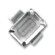 Bague serti 18x13 mm argenté x1