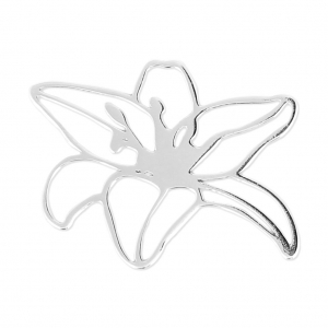 Intercalaire / Pendentif Fleur 24x17 mm en Argent 925 x1