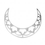 Intercalaire / Pendentif Demi-lune ajouré 28x23 mm en Argent 925 x1|raw }}