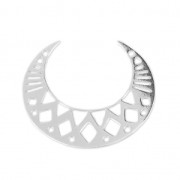 Intercalaire/Chandelier Demi-lune 6 trous 25x20 mm en Argent 925 x1|raw }}
