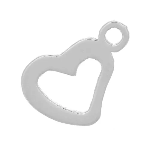 Breloque Coeur évidé 9x6 mm en Argent 925 x1