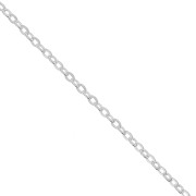 Chaîne maille Forçat ovale limée 1 mm en Argent 925 x1m