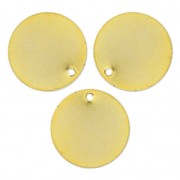 Sequins lisses 15 mm doré à l'or fin x5