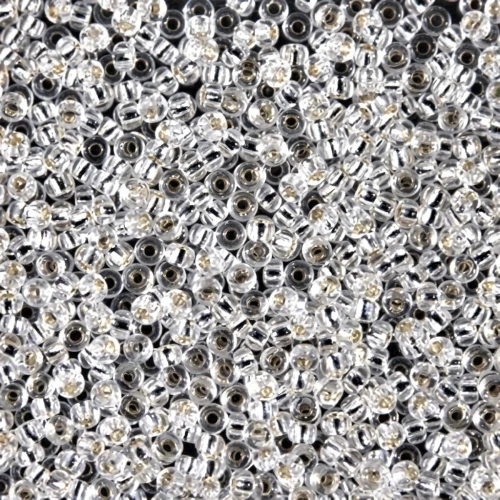 Rocaille Miyuki 11/0 1 - Crystal Silver Lined x8g
