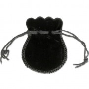 Pochon peau de pêche 75x65 mm Noir x1|raw }}