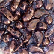 Perles en verre tchèque 2 trous Zoliduo® Right 5x8mm Crystal Dark Bronzex20|raw }}