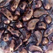 Perles en verre tchèque 2 trous Zoliduo® Right 5x8mm Crystal Dark Bronzex20