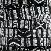 Lacet ethnique 10 mm Noir/Blanc x30 cm|raw }}