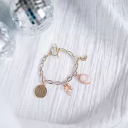 Camée résine 18x13 mm - coté droit - Light Rose x1