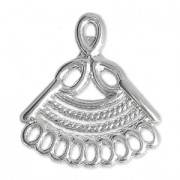 Intercalaire éventail 17 mm argenté x1