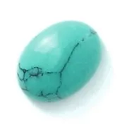 Cabochon ovale 8x6 mm Turquoise imitation x1