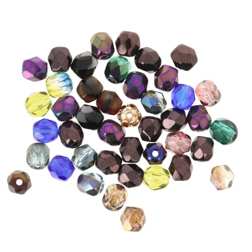 Assortiment de facettes 4 mm - Multicolore x50g