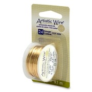 Fil de laiton Artistic Wire 0.51 mm - anti-ternissement x9.1m